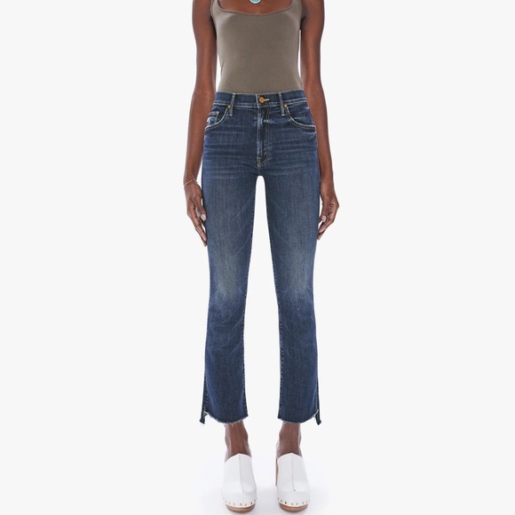 MOTHER The Insider Crop Step Fray In Teaming Up Jeans Size 26 Boot Cut - Picture 1 of 14